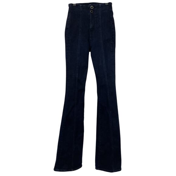 Veronica Beard 'Beverly' Blue Cotton High Rise Skinny Flare Denim Jean Size 23 - Picture 2 of 5